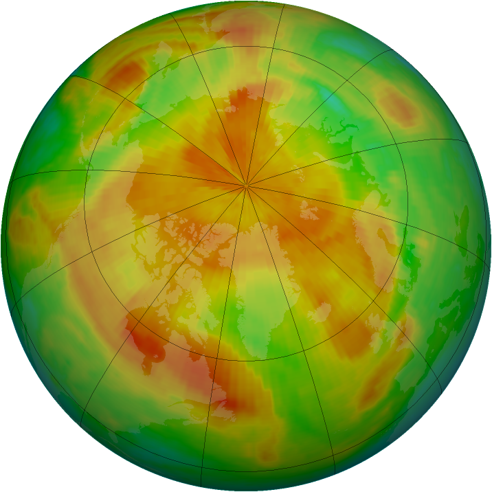 Arctic ozone map for 15 April 2000